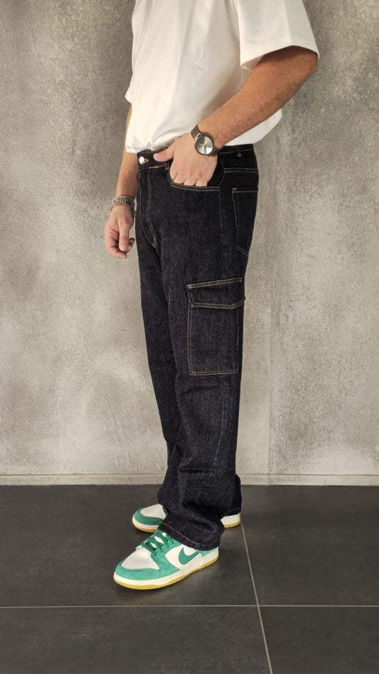 Jeans Rem - Cargo Blu Scuro